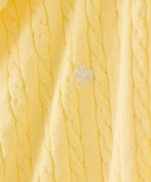 POLO BCS（ポロ ビーシーエス）の「【POLO BCS】ケーブルドレープトップス/WEB限定カラー（ニット/セーター・レディース・イエロー/ネイビー/オフホワイト/ブラック・FREE）」の16枚目の写真