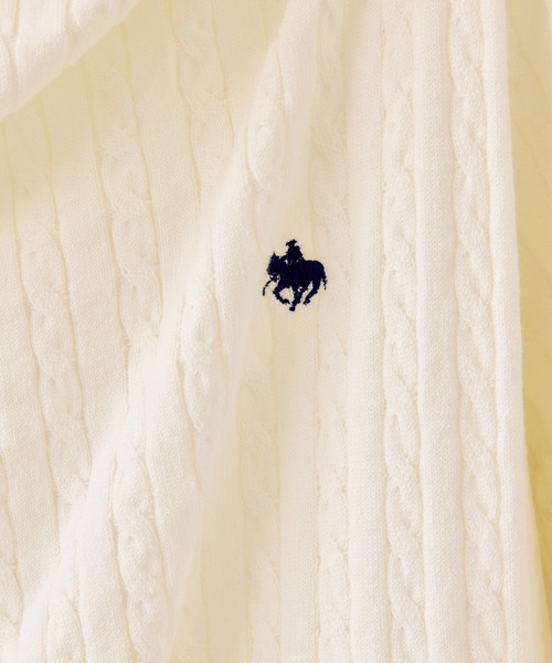POLO BCS（ポロ ビーシーエス）の「【POLO BCS】ケーブルドレープトップス/WEB限定カラー（ニット/セーター・レディース・イエロー/ネイビー/オフホワイト/ブラック・FREE）」の17枚目の写真