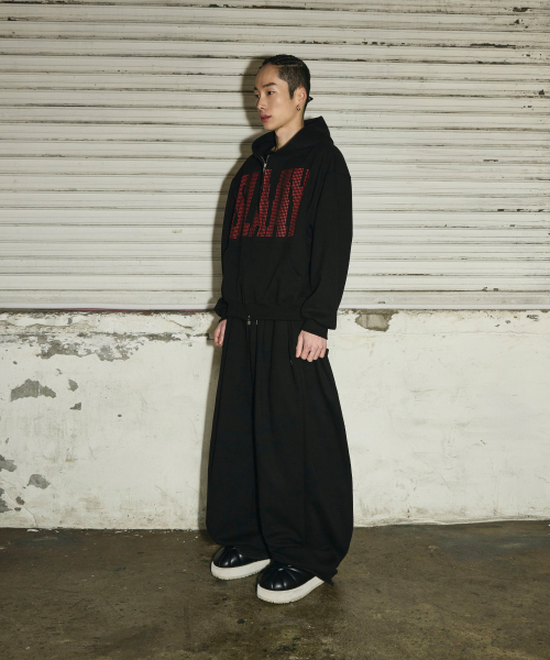 SCALLYWAG（スカリーワグ）の「スモールロゴマルチタックカーブドスウェットパンツ[ブラック]（スウェットパンツ・レディース・その他・MEDIUM/LARGE）」の10枚目の写真