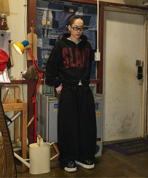 SCALLYWAG（スカリーワグ）の「スモールロゴマルチタックカーブドスウェットパンツ[ブラック]（スウェットパンツ・レディース・その他・MEDIUM/LARGE）」の14枚目の写真