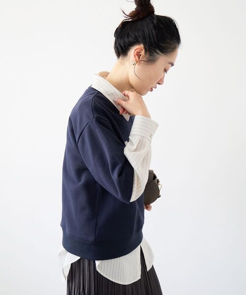 le.coeur blanc(ルクールブラン)の「フロッキーミニ裏毛ロゴプルオーバー(Tシャツ/カットソー・レディース・グレー/ネイビー・38)」の16枚目の写真