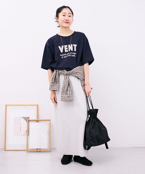 le.coeur blanc（ルクールブラン）の「フロッキーミニ裏毛ロゴプルオーバー（Tシャツ/カットソー・レディース・グレー/ネイビー・38）」の18枚目の写真