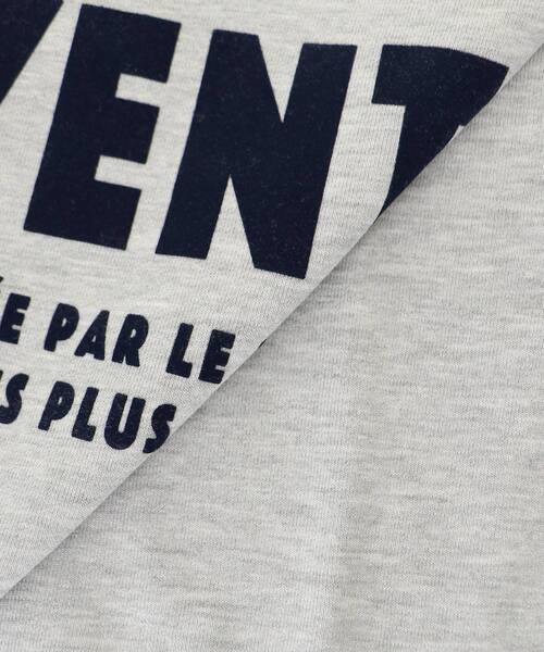 le.coeur blanc(ルクールブラン)の「フロッキーミニ裏毛ロゴプルオーバー(Tシャツ/カットソー・レディース・グレー/ネイビー・38)」の3枚目の写真