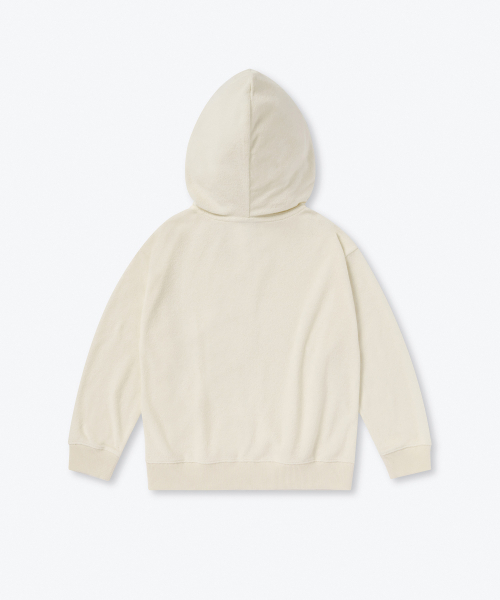 MUSINSA STANDARD KIDS（ムシンサスタンダードキッズ）の「テリークロスオーバーサイズフードパーカージップアップ[クリーム]（その他トップス・レディース・その他・100/110/120/130/140/150/160）」の3枚目の写真