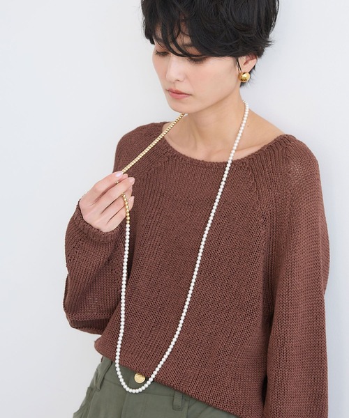 BARNYARDSTORM（バンヤードストーム）の「BARNYARDSTORM / 6mm貝パールコンビネックレス（ネックレス・レディース・その他1/その他2・FREE）」の4枚目の写真