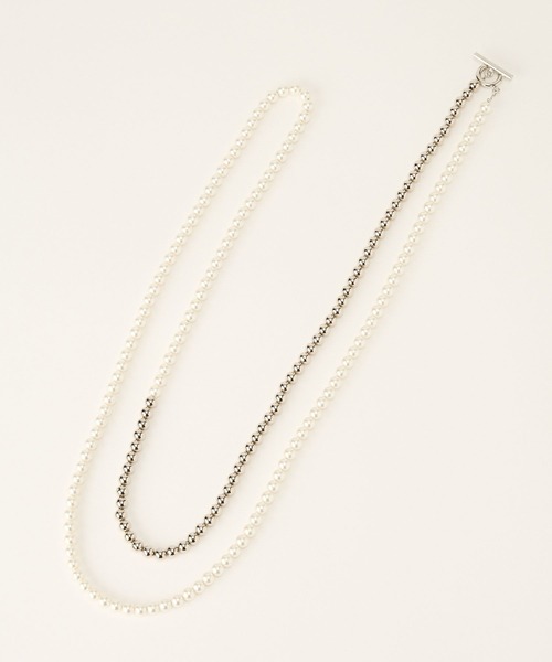 BARNYARDSTORM（バンヤードストーム）の「BARNYARDSTORM / 6mm貝パールコンビネックレス（ネックレス・レディース・その他1/その他2・FREE）」の8枚目の写真