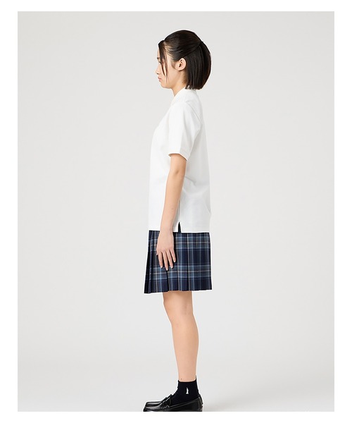 EASTBOY(イーストボーイ)の「ポロシャツ 半袖 COOLMAX ミント女神 スクール 制服 通学 中学生 高校生(ポロシャツ・キッズ・ホワイト/ネイビー・13号/11号/9号)」の9枚目の写真
