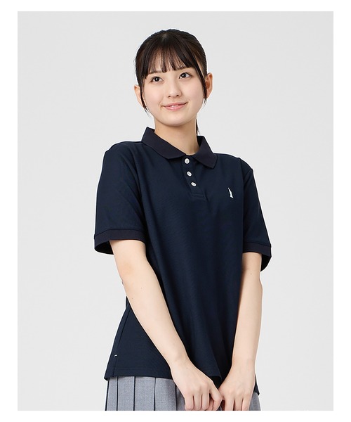 ポロシャツ 半袖 COOLMAX ミント女神 スクール 制服 通学 中学生