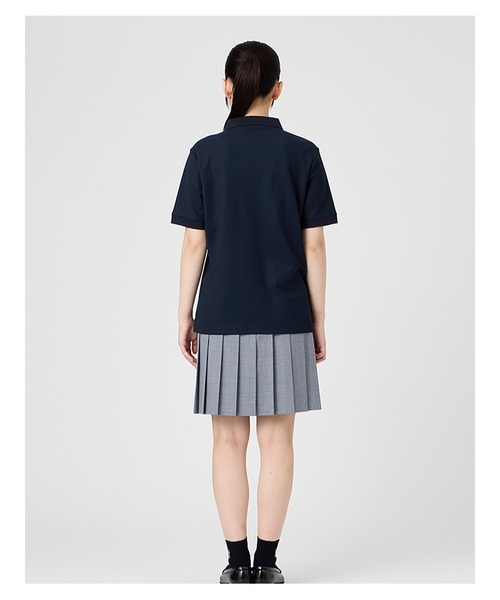 EASTBOY(イーストボーイ)の「ポロシャツ 半袖 COOLMAX ミント女神 スクール 制服 通学 中学生 高校生(ポロシャツ・キッズ・ホワイト/ネイビー・13号/11号/9号)」の17枚目の写真