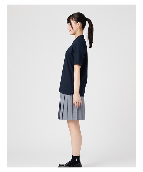 EASTBOY(イーストボーイ)の「ポロシャツ 半袖 COOLMAX ミント女神 スクール 制服 通学 中学生 高校生(ポロシャツ・キッズ・ホワイト/ネイビー・13号/11号/9号)」の16枚目の写真