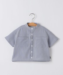SHIPS | SHIPS KIDS:90cm /〈UVカット/吸水速乾〉ドライタッチ バンドカラー シャツ(シャツ/ブラウス)