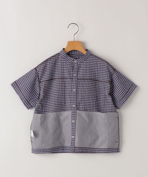 SHIPS（シップス）の「SHIPS KIDS:90cm /〈UVカット/吸水速乾〉ドライタッチ バンドカラー シャツ（シャツ/ブラウス・キッズ・ブラウン系1/ブルー系その他・90）」の6枚目の写真