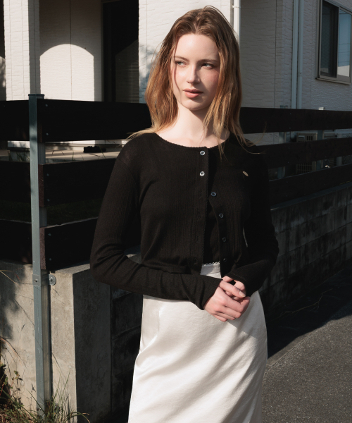 DEHEVE（デヘヴェ）の「Lace Sleeveless Cardigan Set [Black]（カーディガン/ボレロ・レディース・ブラック・FREE）」の3枚目の写真