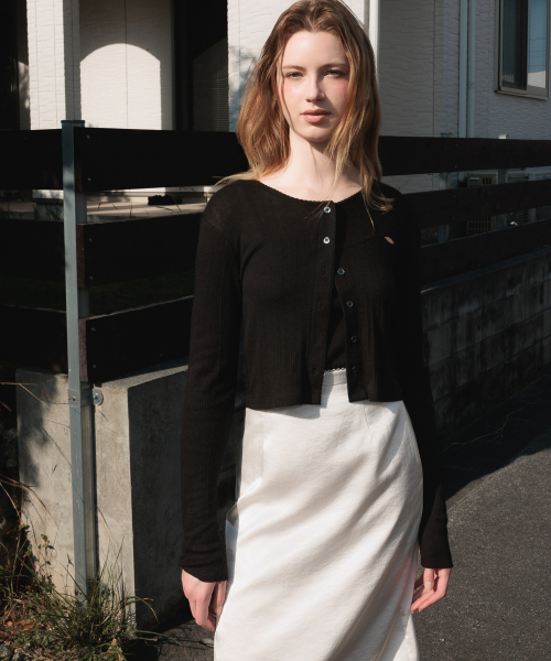 DEHEVE（デヘヴェ）の「Lace Sleeveless Cardigan Set [Black]（カーディガン/ボレロ・レディース・ブラック・FREE）」の4枚目の写真