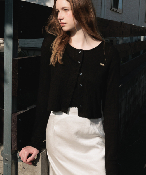 DEHEVE（デヘヴェ）の「Lace Sleeveless Cardigan Set [Black]（カーディガン/ボレロ・レディース・ブラック・FREE）」の7枚目の写真