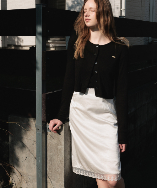 DEHEVE（デヘヴェ）の「Lace Sleeveless Cardigan Set [Black]（カーディガン/ボレロ・レディース・ブラック・FREE）」の5枚目の写真