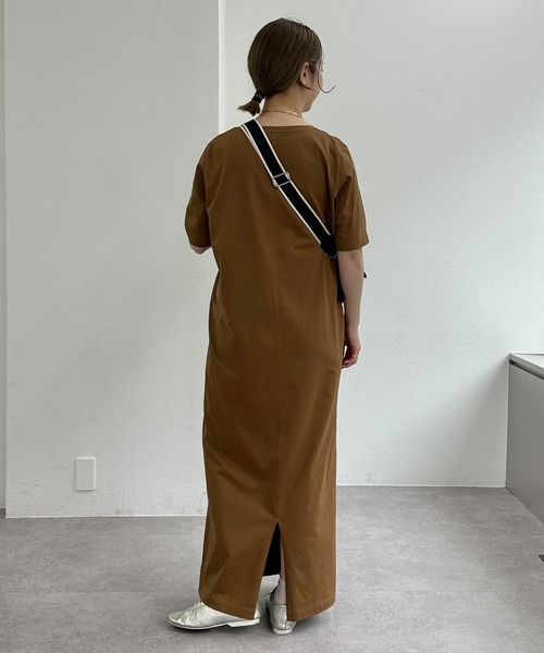 PUAL CE CIN（ピュアルセシン）の「【＠sein___000企画】汗シミ防止加工カットソーワンピース（ワンピース・レディース・スミクロ/キャメル・FREE）」の7枚目の写真