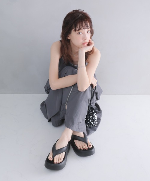 VIVIAN（ヴィヴィアン）の「軽量厚底シャワーサンダル（サンダル・レディース・ピンク/ブルー/アイボリー/ブラック・L/S/M）」の19枚目の写真
