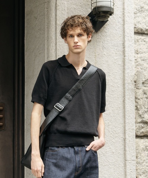 LURAKU(ルラク)の「【LURAKU】Synthetic Leather Big Shoulder Bag / シンセティックレザービッグショルダーバッグ(ショルダーバッグ・メンズ・ブラック・FREE)」の22枚目の写真