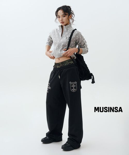 IDWS(アイドンワナセル)の「Cross Layered Sweat Pants Black(スウェットパンツ・レディース・その他・1/2/0)」の3枚目の写真
