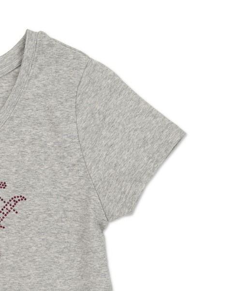 SPINNS(スピンズ)の「半袖Tシャツ/ラインストーンクロス/平成ギャル(Tシャツ/カットソー・レディース・オフホワイト/グレー/ブラック・ONESIZE)」の9枚目の写真