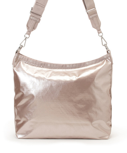 LeSportsac（レスポートサック）の「MEDIUM ZIP SHOULDER ローズゴールドシャイン（ショルダーバッグ・レディース・ピンク・FREE）」の6枚目の写真