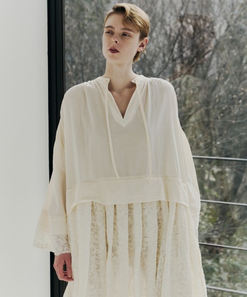 PERNA(ペルナ)の「レーシーチャーチドレス(ワンピース・レディース・アイボリー・MEDIUM/LARGE)」の14枚目の写真