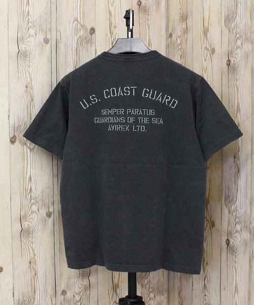AVIREX(アヴィレックス)の「FADED S/S MIL HENRY TEE(Tシャツ/カットソー・メンズ・オフホワイト/チャコールグレー・M/XXL/XL/L)」の2枚目の写真