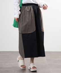 A.N.L 配色切り替えロングスカート