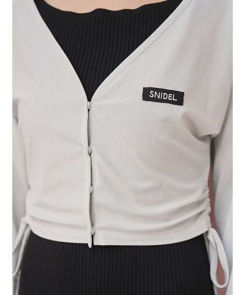 SNIDEL(スナイデル)の「【WEB限定/LUMISHADE】UVボレロカーディガン(カーディガン/ボレロ・レディース・ホワイト/ライトブルー/チャコールグレー/シルバー・F)」の7枚目の写真