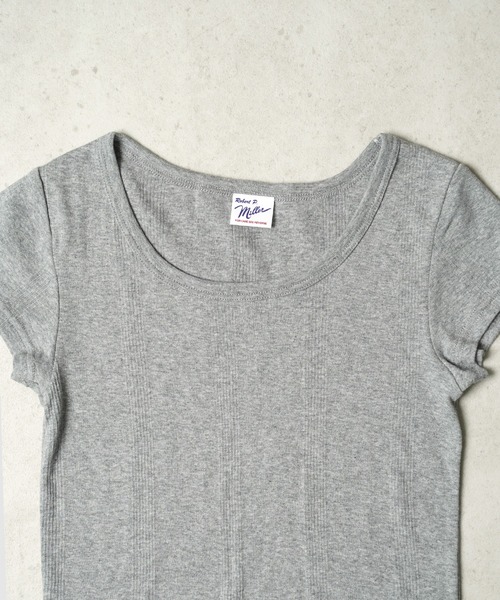 MILLER(ミラー)の「"02"≪Robert P. Miller≫パックT パネルリブ Tシャツ(Tシャツ/カットソー・レディース・ブラック/ホワイト×ブラック/グレー/オフホワイト/スモークピンク/ホワイト系1/チャコールグレー・FREE)」の17枚目の写真