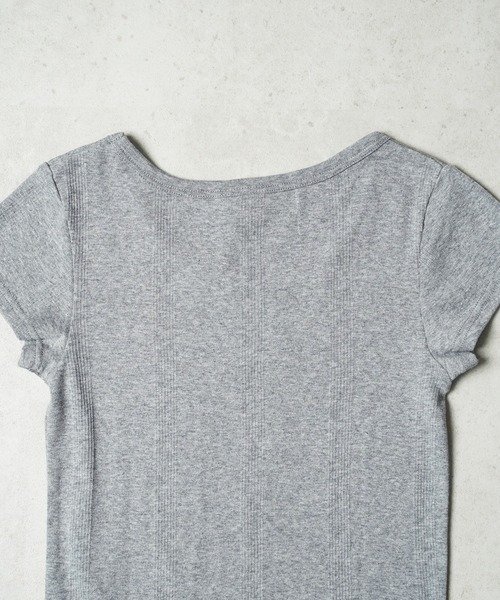 MILLER(ミラー)の「"02"≪Robert P. Miller≫パックT パネルリブ Tシャツ(Tシャツ/カットソー・レディース・ブラック/ホワイト×ブラック/グレー/オフホワイト/スモークピンク/ホワイト系1/チャコールグレー・FREE)」の14枚目の写真