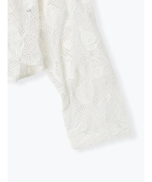 TSUHARU by Samansa Mos2(ツハルバイサマンサモスモス)の「【WHITE COLLECTION】オーバーレースフード付きボレロ(ノーカラージャケット・レディース・ホワイト・F)」の22枚目の写真