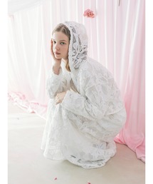 TSUHARU by Samansa Mos2 | 【WHITE COLLECTION】オーバーレースフード付きボレロ(カーディガン/ボレロ)