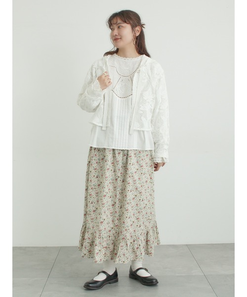 TSUHARU by Samansa Mos2（ツハルバイサマンサモスモス）の「【WHITE COLLECTION】オーバーレースフード付きボレロ（カーディガン/ボレロ・レディース・ホワイト・F）」の10枚目の写真