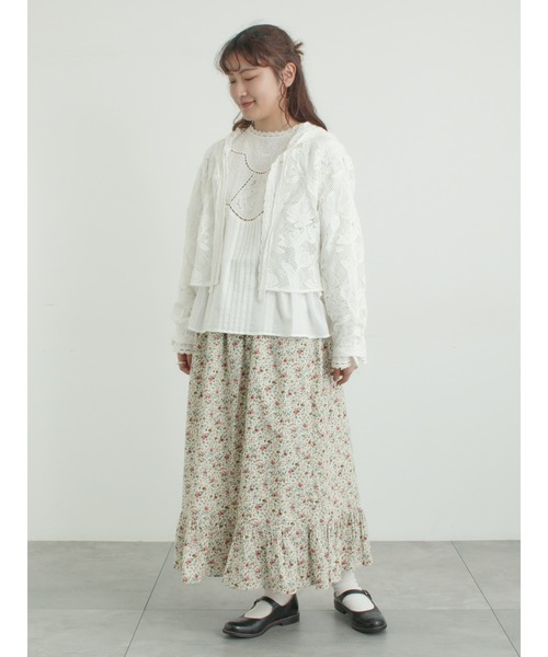 TSUHARU by Samansa Mos2（ツハルバイサマンサモスモス）の「【WHITE COLLECTION】オーバーレースフード付きボレロ（カーディガン/ボレロ・レディース・ホワイト・F）」の11枚目の写真