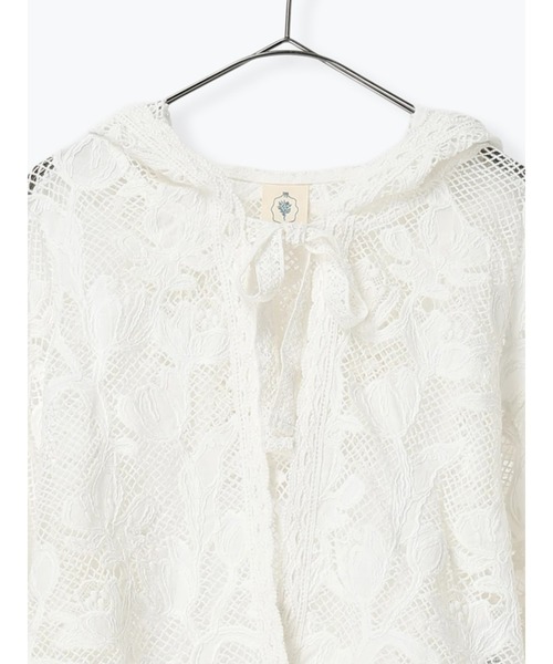 TSUHARU by Samansa Mos2（ツハルバイサマンサモスモス）の「【WHITE COLLECTION】オーバーレースフード付きボレロ（カーディガン/ボレロ・レディース・ホワイト・F）」の14枚目の写真