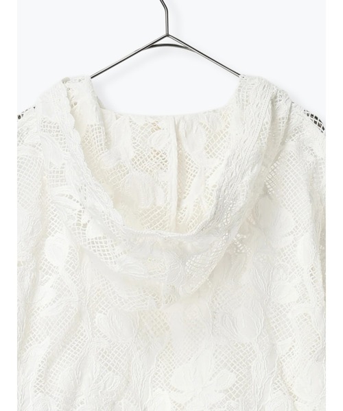 TSUHARU by Samansa Mos2（ツハルバイサマンサモスモス）の「【WHITE COLLECTION】オーバーレースフード付きボレロ（カーディガン/ボレロ・レディース・ホワイト・F）」の8枚目の写真