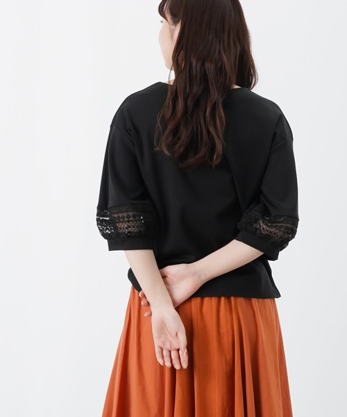 LUCA/LADY LUCK LUCA(ルカ/レディラックルカ)の「LC/LLL 袖口レースプルオーバー(Tシャツ/カットソー・レディース・カーキ/ブラック/オフホワイト・FREE)」の13枚目の写真