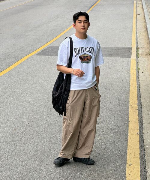 KALAPATTHAR(カラパタール)の「Wide Balloon Ankle Zip Belted Cargo Pants - BEIGE(スウェットパンツ・メンズ・その他・MEDIUM/LARGE/X-LARGE)」の10枚目の写真