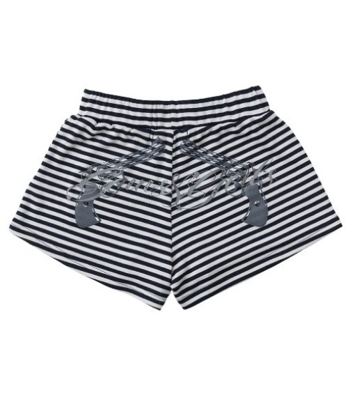 NIIER NOR(ニアノア)の「A'GEM/9 × .kom 『NIIER NOR/ニーアノア』 REVOLVER STRIPE MICRO PANTS/リボルバーボーダーマイクロ パンツ(その他パンツ・レディース・ブラック/ホワイト・FREE)」の6枚目の写真