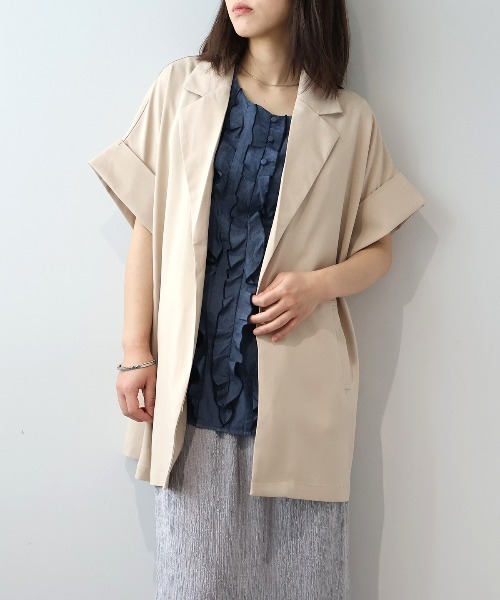 leswel（レスウェル）の「【M/L】ドルマンスリーブロングテーラードジャケット（テーラードジャケット・レディース・ブラウン/ブラック/クリーム・M/L）」の11枚目の写真
