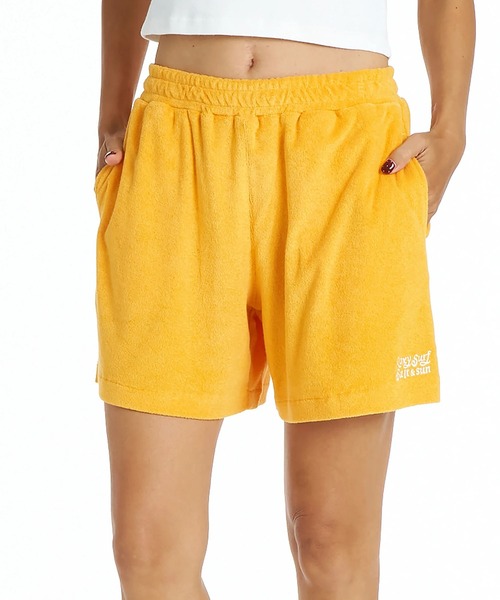 ROXY(ロキシー)の「ROXY/ロキシー ショートパンツ パイル生地 セットアップ対応 ROXY SURF SALT&SUN SHORTS RPT262048(その他パンツ・レディース・ブラウン系その他/オレンジ・M/L)」の2枚目の写真