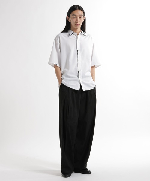 HARE（ハレ）の「スケッチラインステッチシャツ(HARE)（シャツ/ブラウス・メンズ・ブルー/ホワイト・FREE）」の5枚目の写真