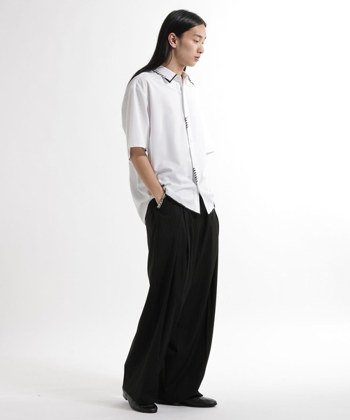 HARE（ハレ）の「スケッチラインステッチシャツ(HARE)（シャツ/ブラウス・メンズ・ブルー/ホワイト・FREE）」の6枚目の写真