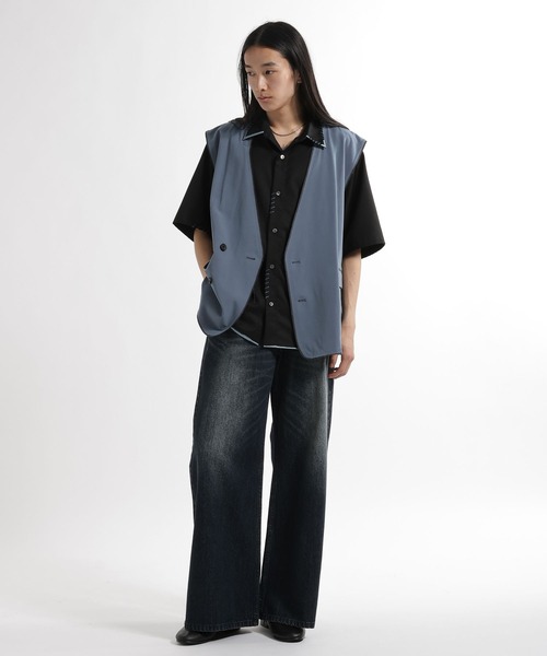 HARE（ハレ）の「スケッチラインステッチシャツ(HARE)（シャツ/ブラウス・メンズ・ブルー/ホワイト・FREE）」の9枚目の写真