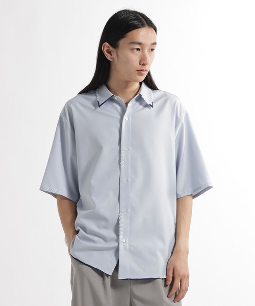 HARE（ハレ）の「スケッチラインステッチシャツ(HARE)（シャツ/ブラウス・メンズ・ブルー/ホワイト・FREE）」の17枚目の写真