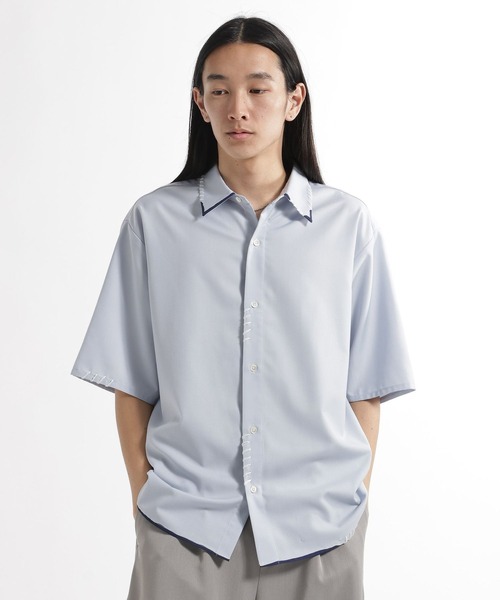 HARE（ハレ）の「スケッチラインステッチシャツ(HARE)（シャツ/ブラウス・メンズ・ブルー/ホワイト・FREE）」の18枚目の写真