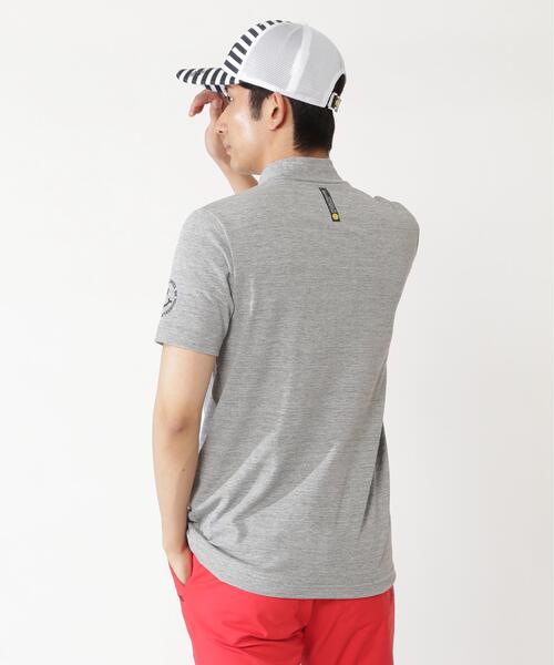 パーリーゲイツ　ホワイトボーダー　半袖ハイネックカットソー　サイズ2 PEARLY GATES パーリーゲイツ ハイネック 半袖Tシャツ ボーダー柄