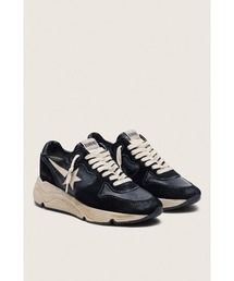 GOLDEN GOOSE（ゴールデングース）の「レディース Running Sole ブラック ナッパレザー＆スエード（スニーカー）」